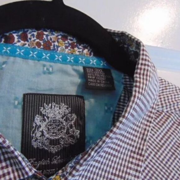 DESIGNER "ENGLISH LAUNDRY"  MEN NEW COTTON SHIRT - Picture 6 of 10